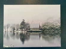 Load image into Gallery viewer, Snow is quietly falling in Gougane Barra 30 x 20 cm Canvas
